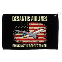 DeSantis Airlines Bringing The Border To You Funny DeSantis Grommeted Golf Towel