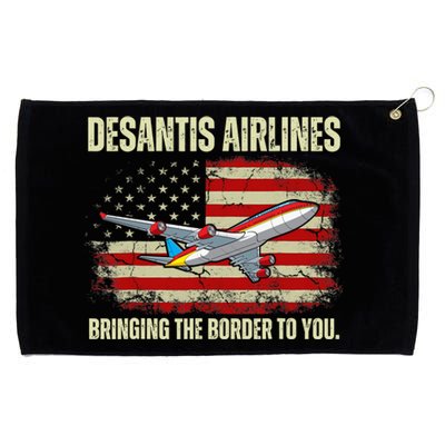 DeSantis Airlines Bringing The Border To You Funny DeSantis Grommeted Golf Towel