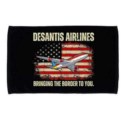 DeSantis Airlines Bringing The Border To You Funny DeSantis Microfiber Hand Towel