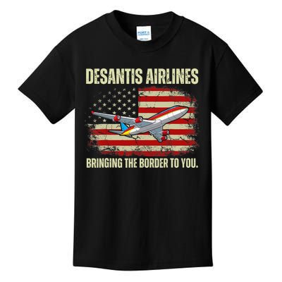 DeSantis Airlines Bringing The Border To You Funny DeSantis Kids T-Shirt