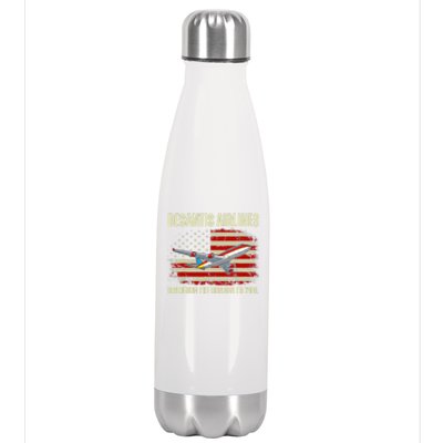 DeSantis Airlines Bringing The Border To You Funny DeSantis Stainless Steel Insulated Water Bottle