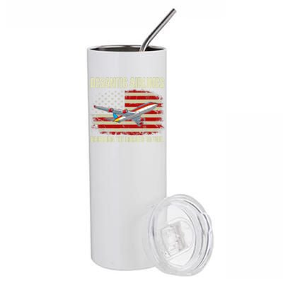 DeSantis Airlines Bringing The Border To You Funny DeSantis Stainless Steel Tumbler