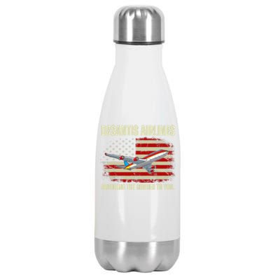 DeSantis Airlines Bringing The Border To You Funny DeSantis Stainless Steel Insulated Water Bottle