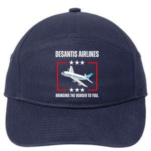 DeSantis Airlines Bringing The Border To You Funny 7-Panel Snapback Hat