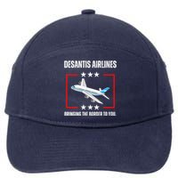 DeSantis Airlines Bringing The Border To You Funny 7-Panel Snapback Hat