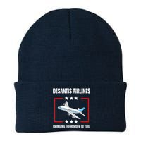 DeSantis Airlines Bringing The Border To You Funny Knit Cap Winter Beanie