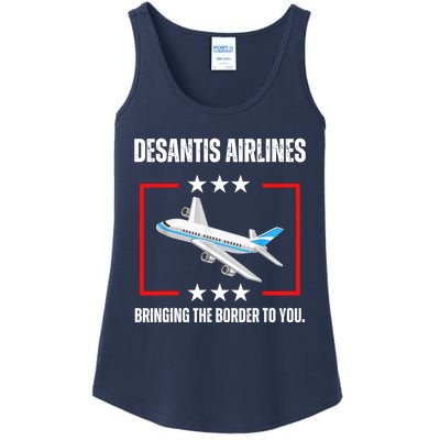 DeSantis Airlines Bringing The Border To You Funny Ladies Essential Tank