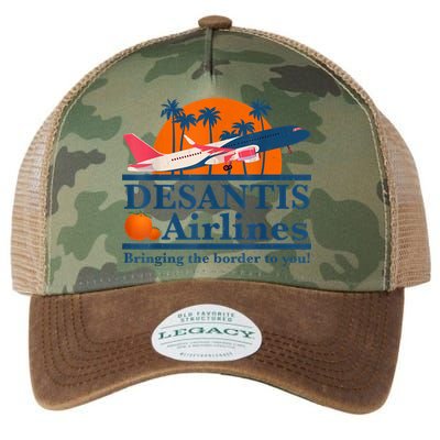 DeSantis Airlines Bringing The Border To You DeSantis 2024 Legacy Tie Dye Trucker Hat