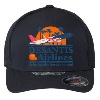 DeSantis Airlines Bringing The Border To You DeSantis 2024 Flexfit Unipanel Trucker Cap