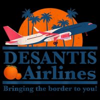 DeSantis Airlines Bringing The Border To You DeSantis 2024 16 in Basic Backpack