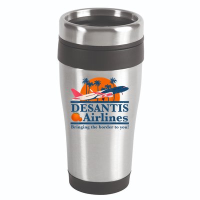 DeSantis Airlines Bringing The Border To You DeSantis 2024 16oz Travel Tumbler