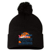 DeSantis Airlines Bringing The Border To You DeSantis 2024 Pom Pom 12in Knit Beanie