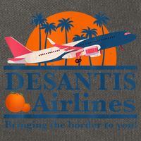 DeSantis Airlines Bringing The Border To You DeSantis 2024 Cotton Canvas Backpack