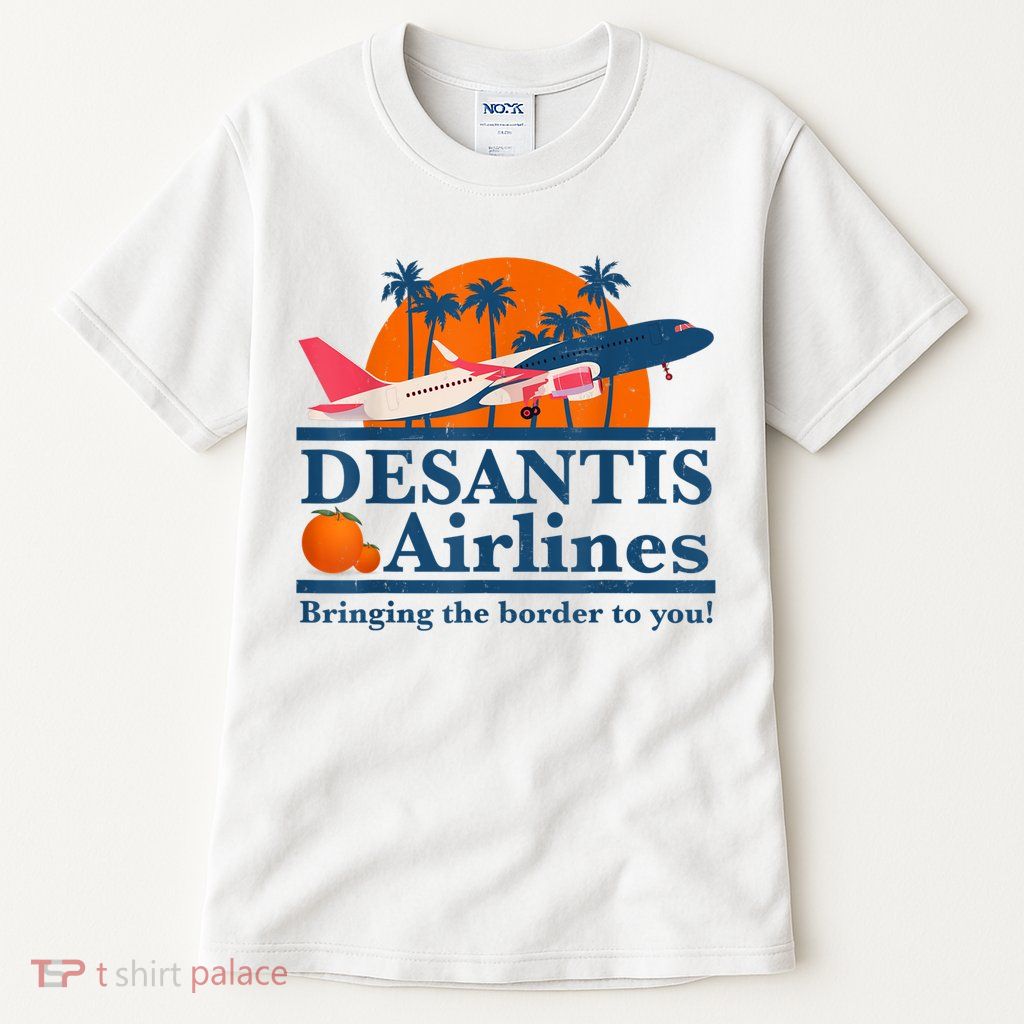 DeSantis Airlines Bringing The Border To You DeSantis 2024 Tall T-Shirt