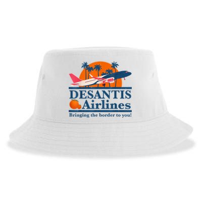 DeSantis Airlines Bringing The Border To You DeSantis 2024 Sustainable Bucket Hat