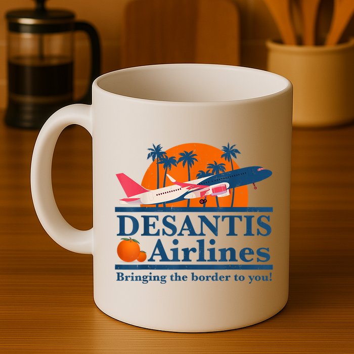 DeSantis Airlines Bringing The Border To You DeSantis 2024 Mug