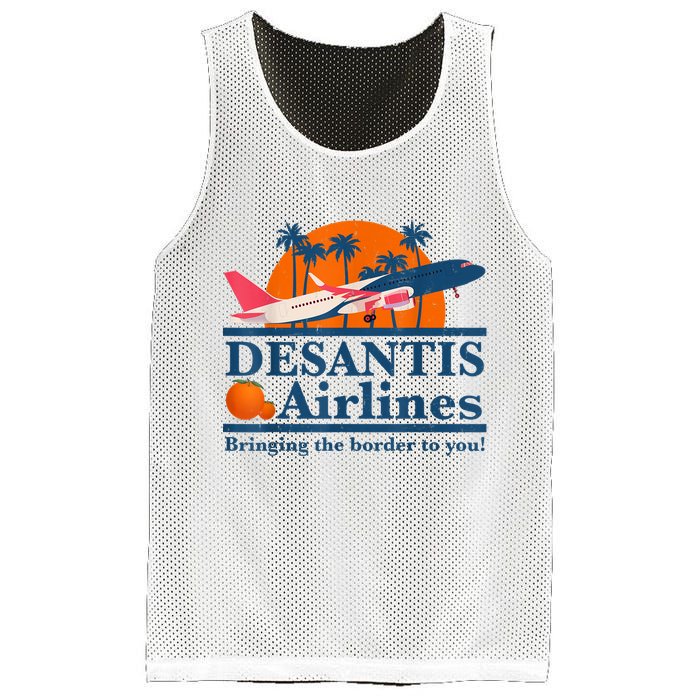 DeSantis Airlines Bringing The Border To You DeSantis 2024 Mesh Reversible Basketball Jersey Tank
