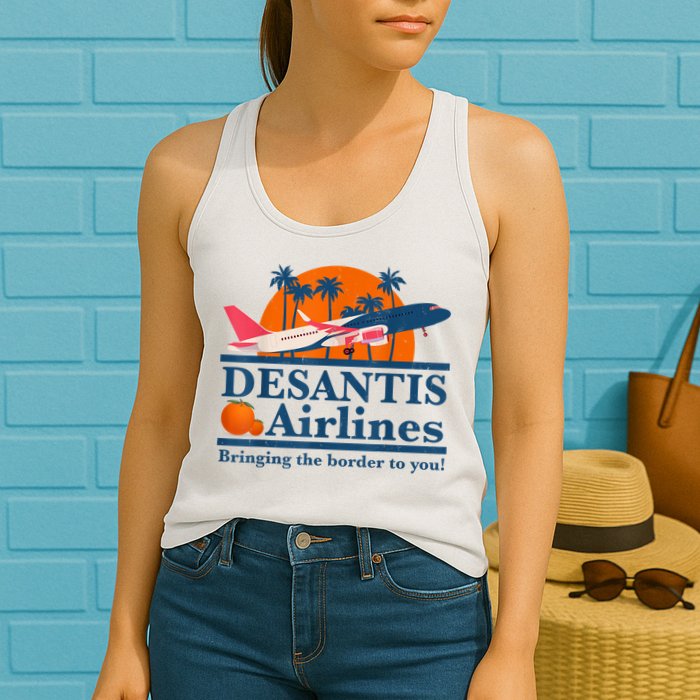 DeSantis Airlines Bringing The Border To You DeSantis 2024 Womens Tank Top