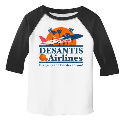 DeSantis Airlines Bringing The Border To You DeSantis 2024 Toddler Fine Jersey T-Shirt