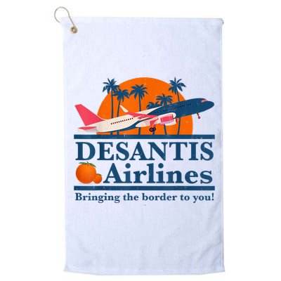 DeSantis Airlines Bringing The Border To You DeSantis 2024 Golf Towel