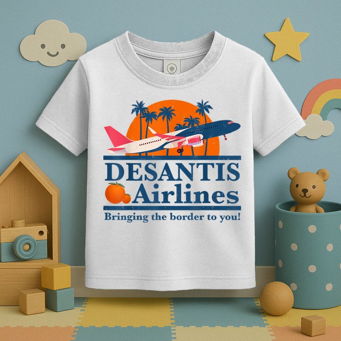 DeSantis Airlines Bringing The Border To You DeSantis 2024 Toddler T-Shirt