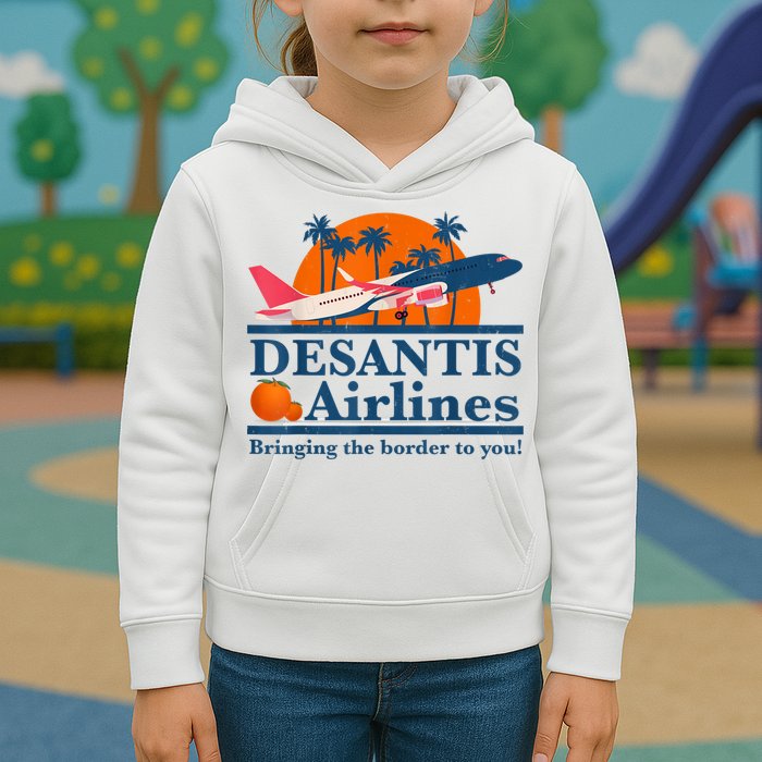DeSantis Airlines Bringing The Border To You DeSantis 2024 Kids Hoodie
