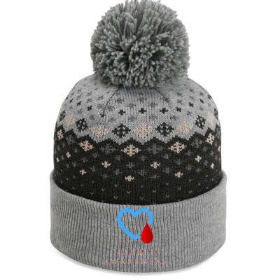 Diabetes Awareness Blue Ribbon Diabetic Cool Gift The Baniff Cuffed Pom Beanie