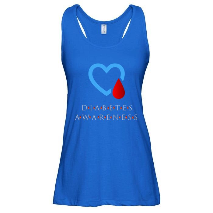 Diabetes Awareness Blue Ribbon Diabetic Cool Gift Ladies Essential Flowy Tank