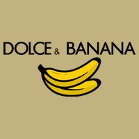Dolce And Banana Funny Brand Name Button