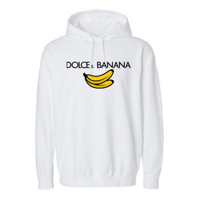Dolce And Banana Funny Brand Name Garment-Dyed Fleece Hoodie