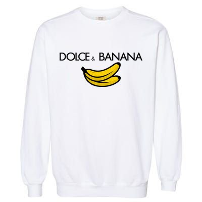 Dolce And Banana Funny Brand Name Garment-Dyed Sweatshirt