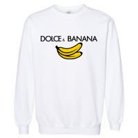 Dolce And Banana Funny Brand Name Garment-Dyed Sweatshirt