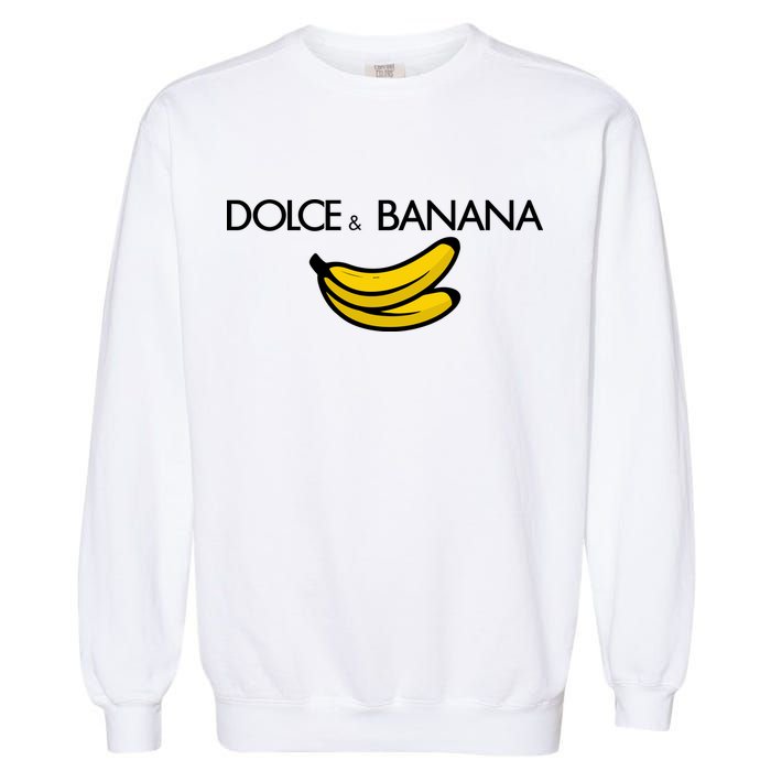 Dolce And Banana Funny Brand Name Garment-Dyed Sweatshirt