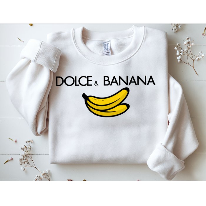 Dolce And Banana Funny Brand Name Sweatshirt