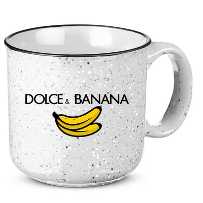 Dolce And Banana Funny Brand Name 15oz Campfire Ceramic Mug