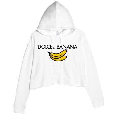 Dolce And Banana Funny Brand Name Crop Fleece Hoodie