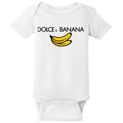 Dolce And Banana Funny Brand Name Baby Bodysuit