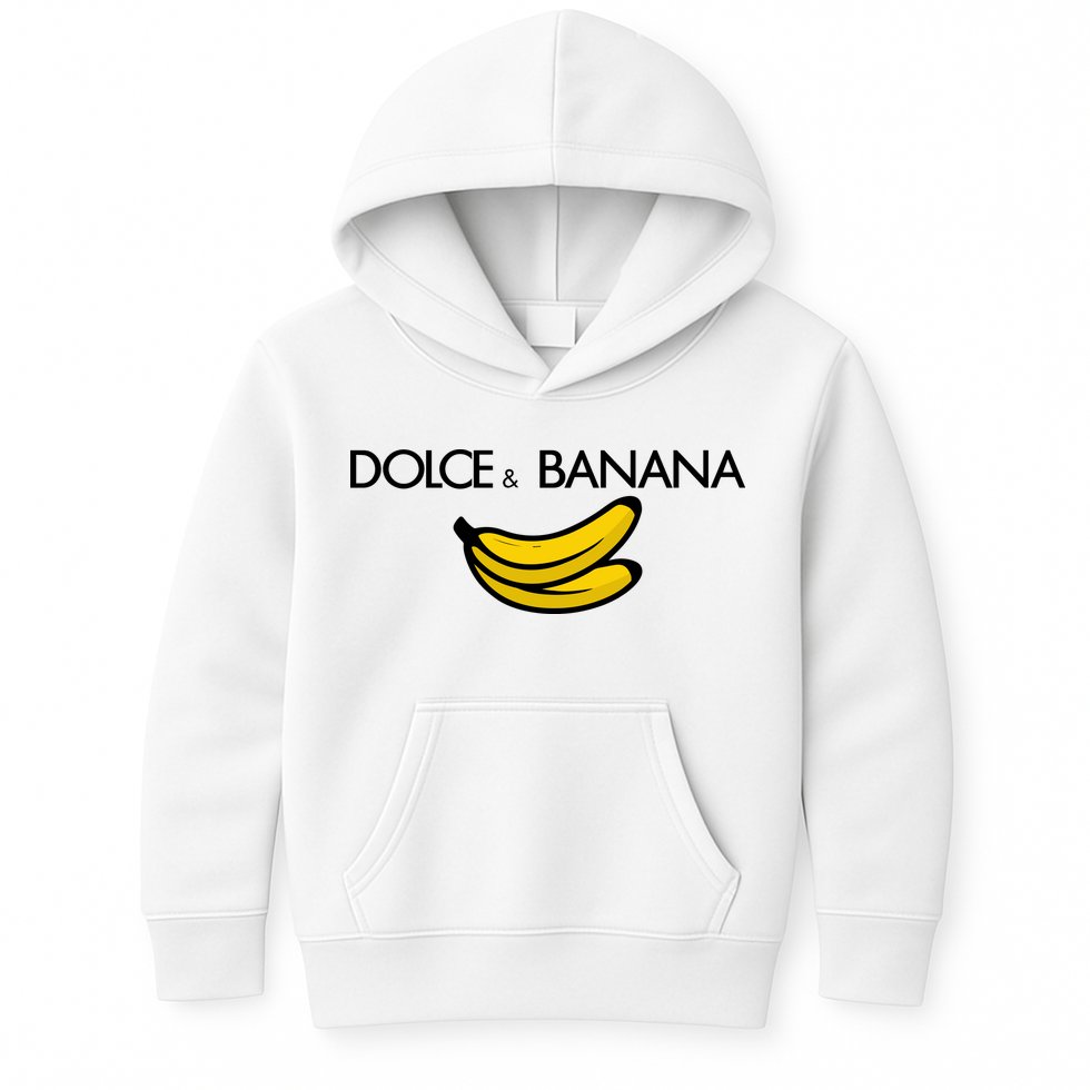 Dolce And Banana Funny Brand Name Kids Hoodie