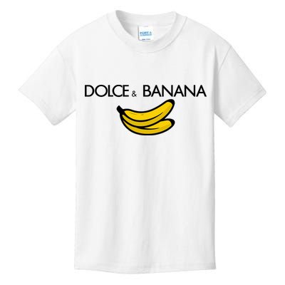 Dolce And Banana Funny Brand Name Kids T-Shirt