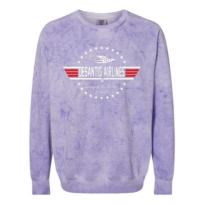 Desantis Airlines Bringing The Border To You Colorblast Crewneck Sweatshirt