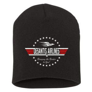 Desantis Airlines Bringing The Border To You Short Acrylic Beanie