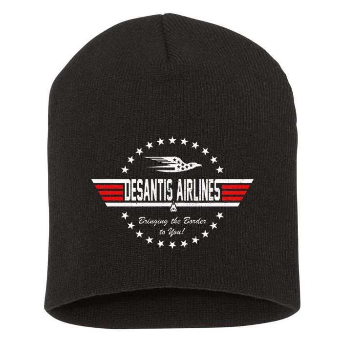 Desantis Airlines Bringing The Border To You Short Acrylic Beanie