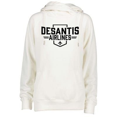 DeSantis Airlines Bringing The Border To You Funny Womens Funnel Neck Pullover Hood