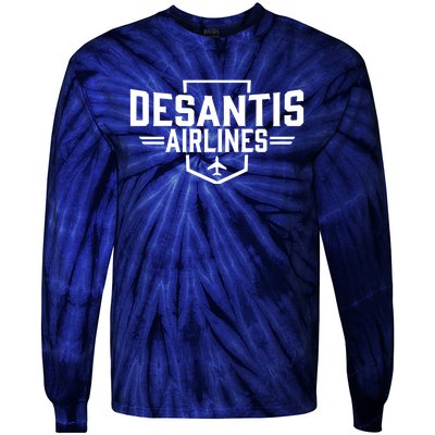 DeSantis Airlines Bringing The Border To You Funny Tie-Dye Long Sleeve Shirt