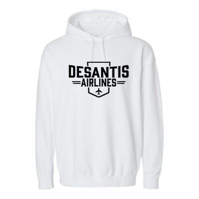 DeSantis Airlines Bringing The Border To You Funny Garment-Dyed Fleece Hoodie