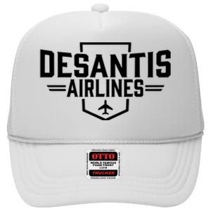 DeSantis Airlines Bringing The Border To You Funny High Crown Mesh Back Trucker Hat