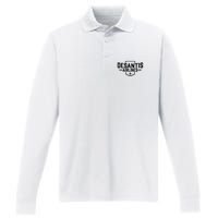 DeSantis Airlines Bringing The Border To You Funny Performance Long Sleeve Polo