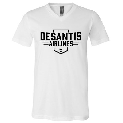 DeSantis Airlines Bringing The Border To You Funny V-Neck T-Shirt