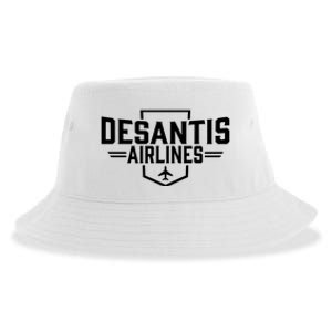 DeSantis Airlines Bringing The Border To You Funny Sustainable Bucket Hat