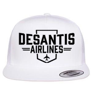 DeSantis Airlines Bringing The Border To You Funny Flat Bill Trucker Hat